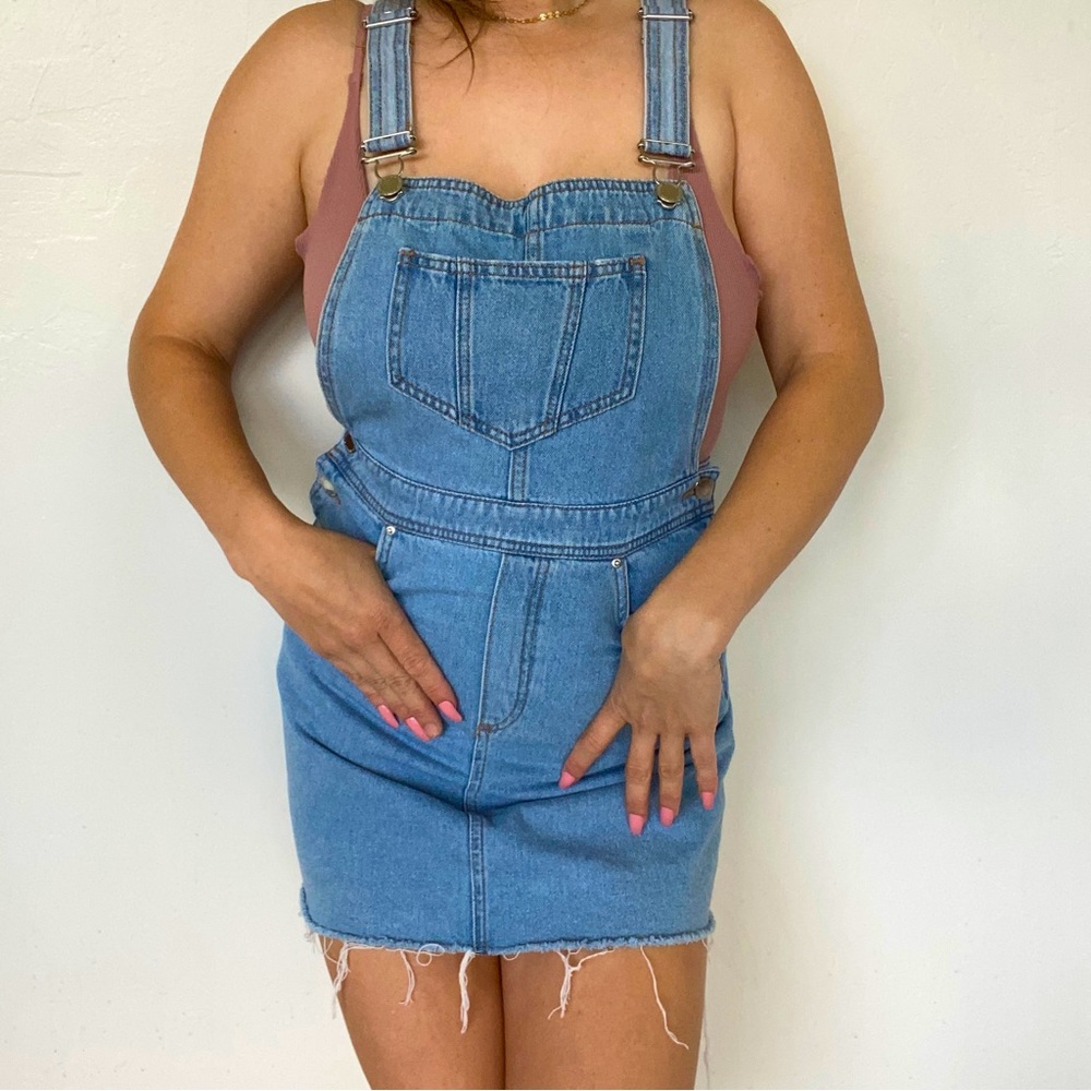 H&M Overall Dress Denim Divided Size 6